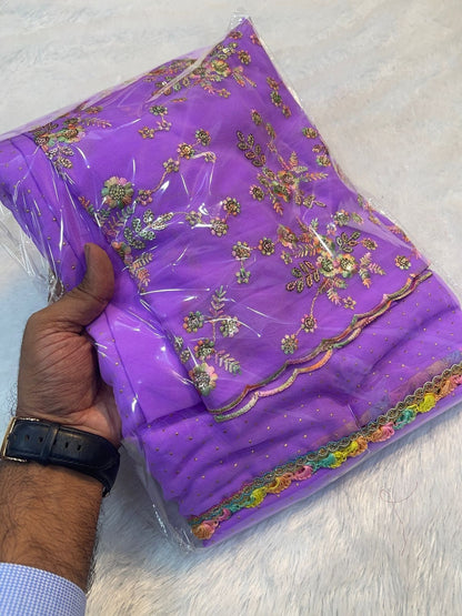 Multi Color lace Sarees