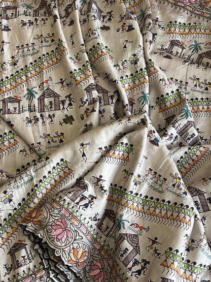 Varli Design Tussar Saree