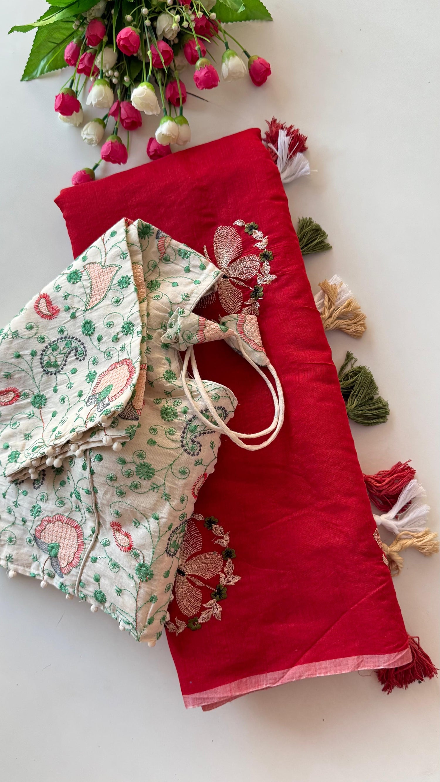 Cotton silk saree in beautiful butterfly design