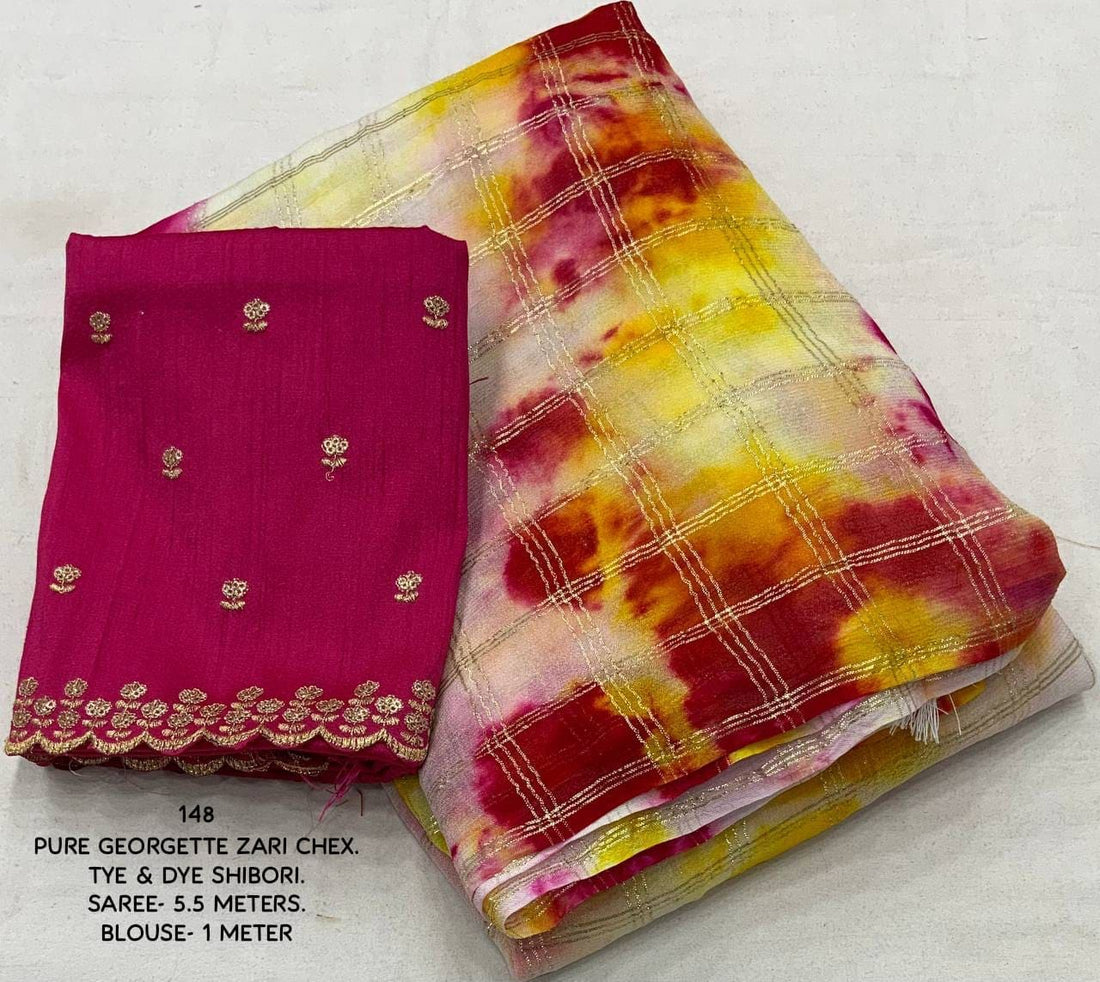 Shibori party wear saree
