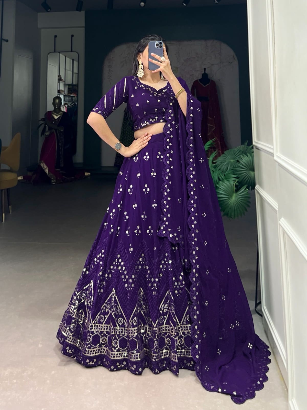 Purple lehenga
