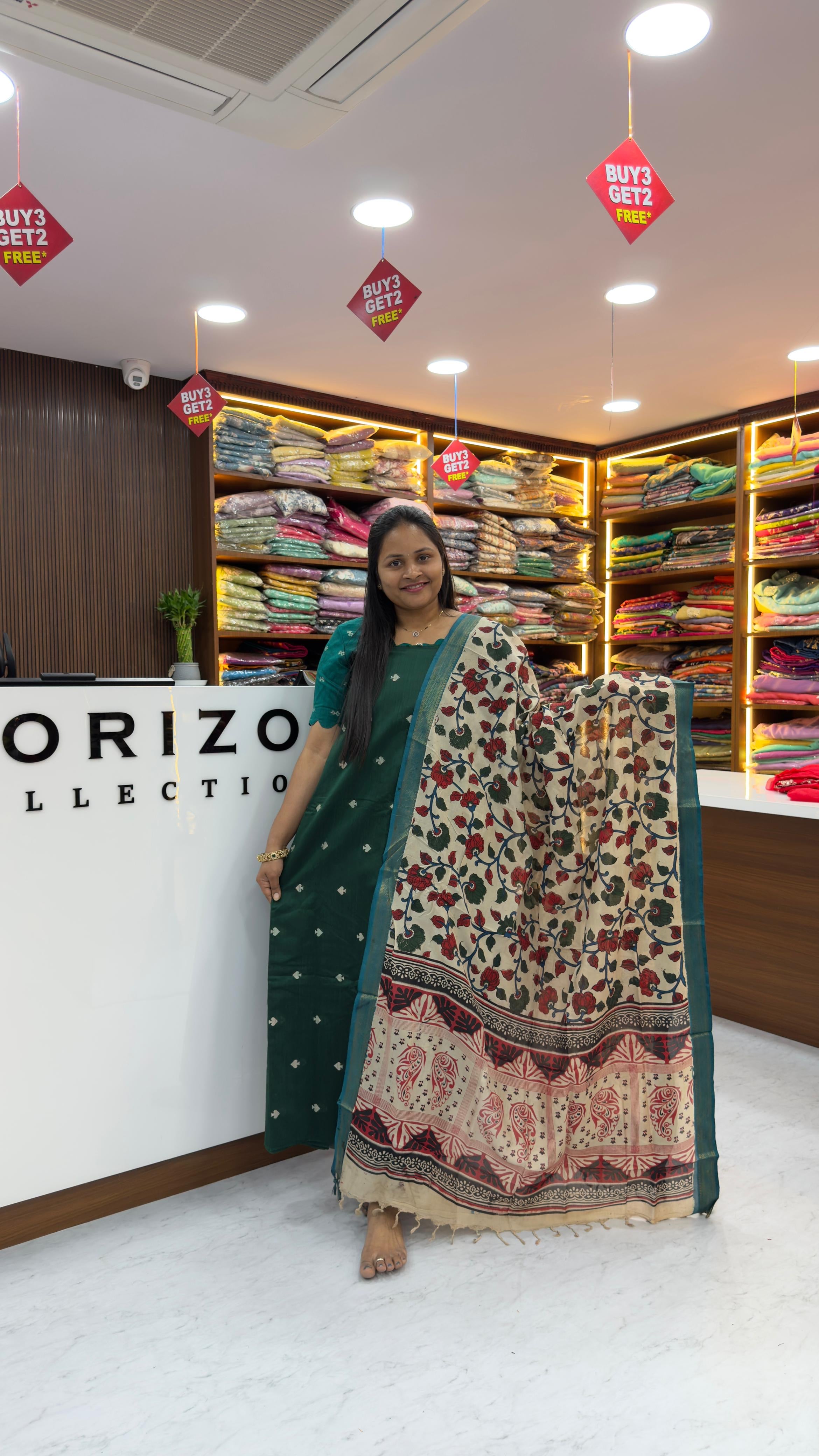 Raw silk dress materials