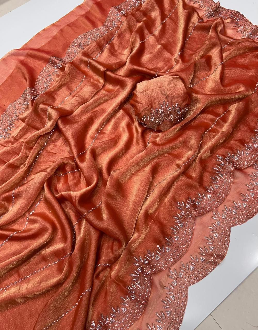 Fendy chiffon saree