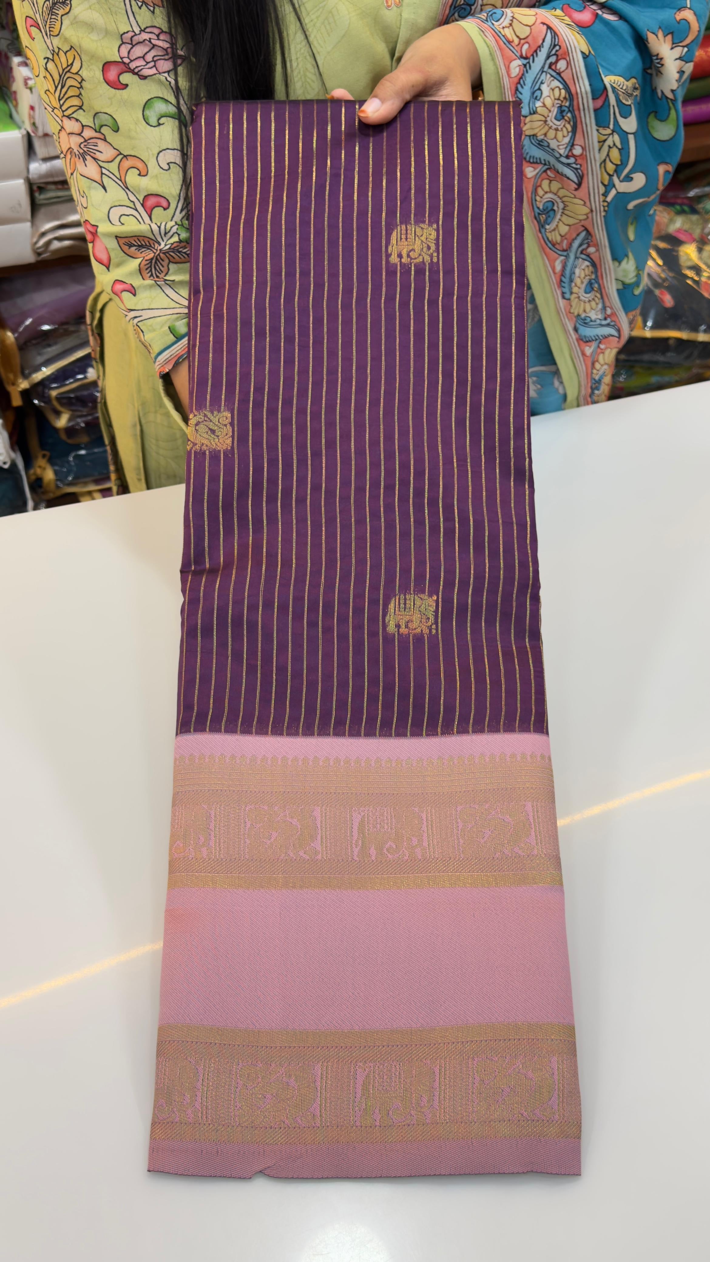 Gadwal inspired semi Patti sarees