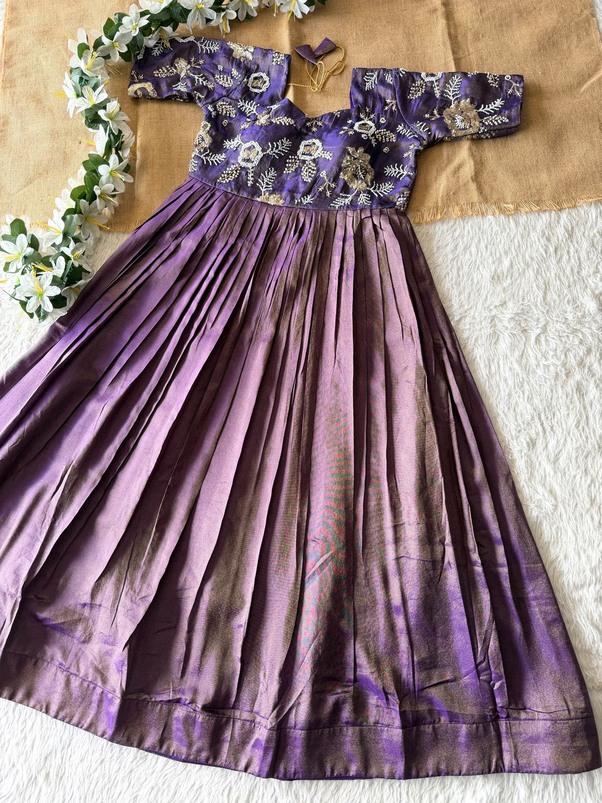 Party wear maggam work gown(NON-STORE)