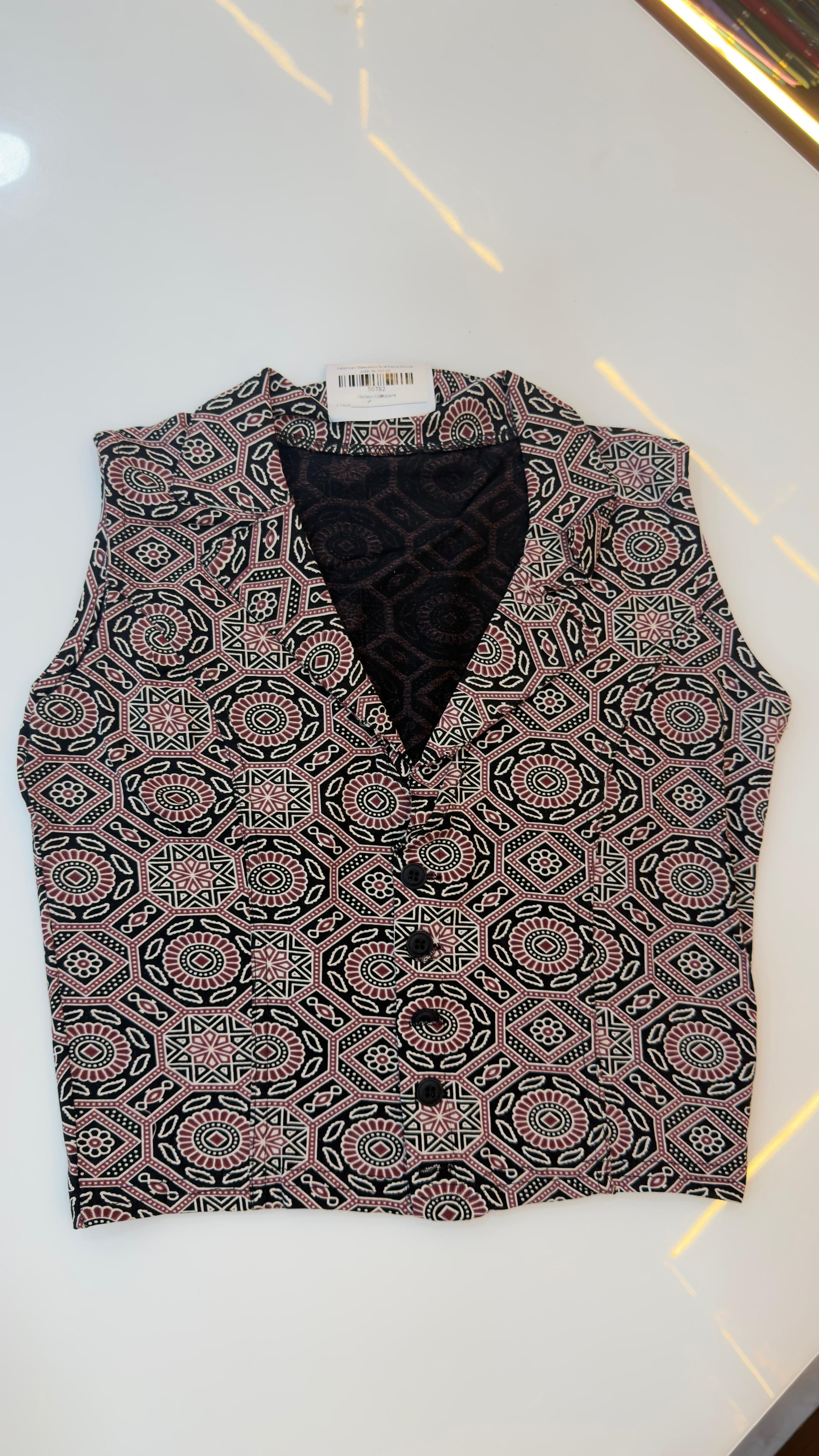 Kalamkari Strechable blouses suitable till 36 size