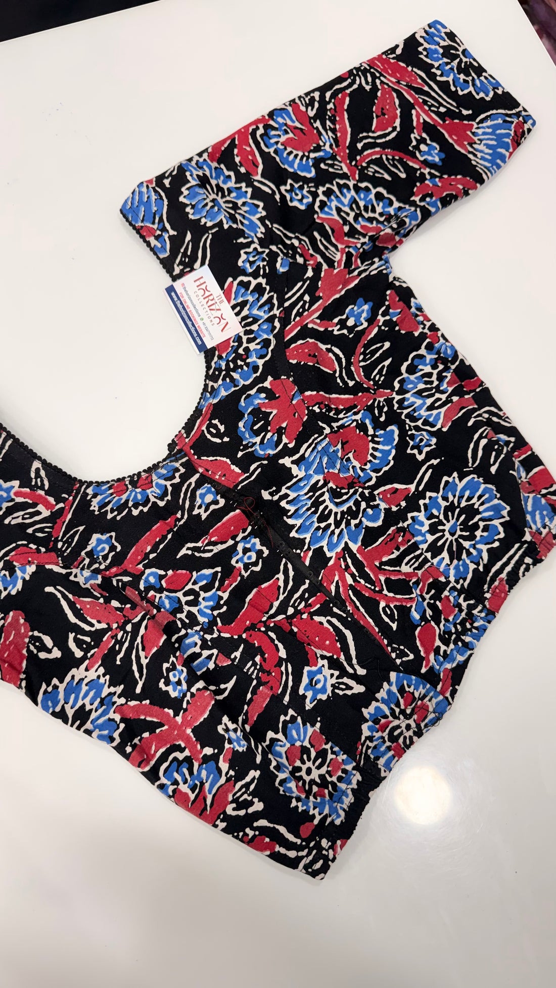 Kalamkari stretchable blouse suitable till 42 dress size