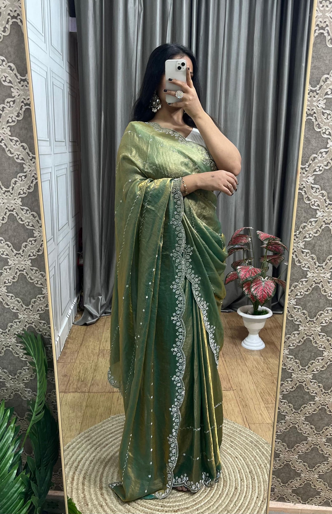 Satin Party wear saree