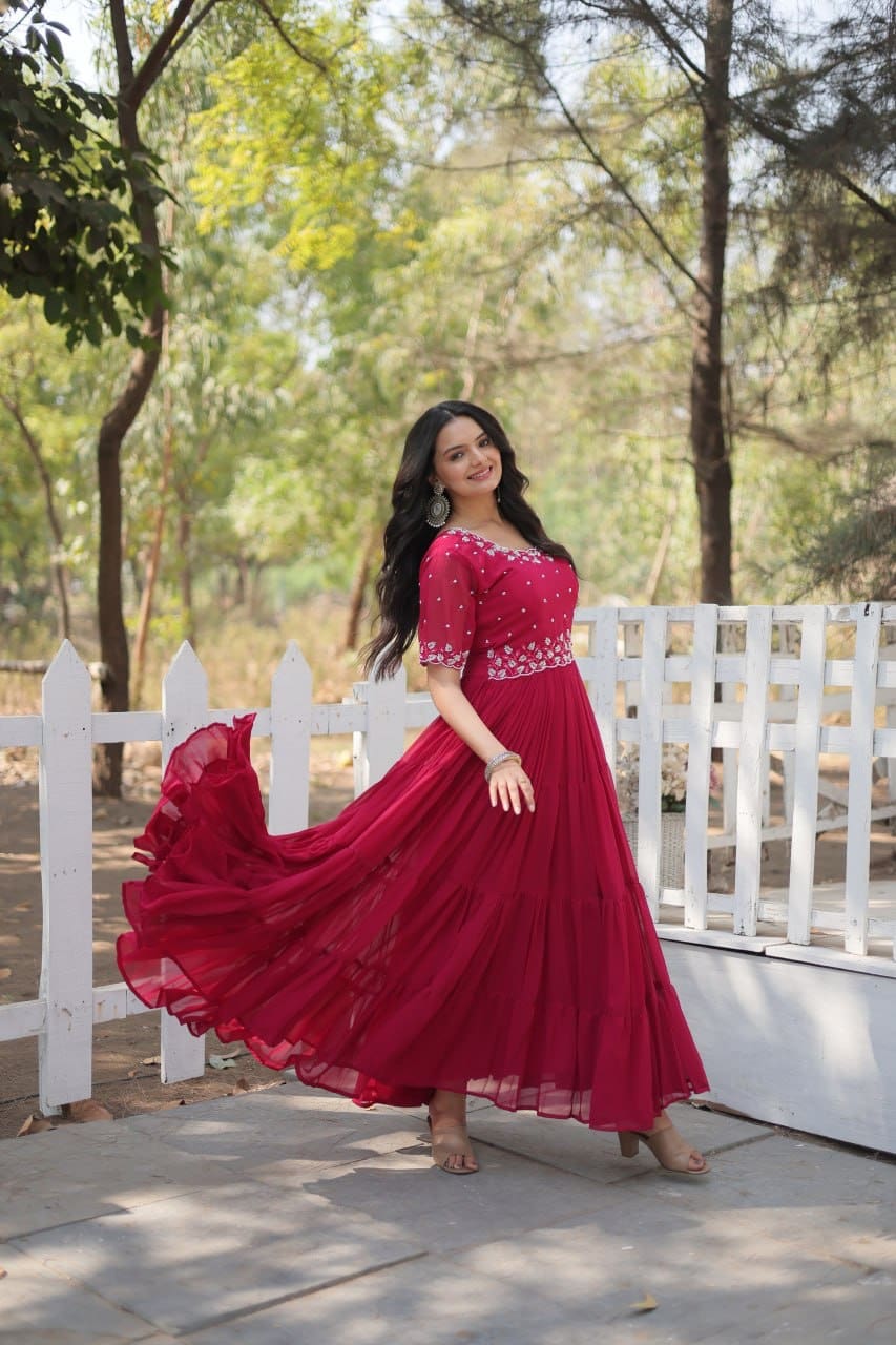 Full flared gowns