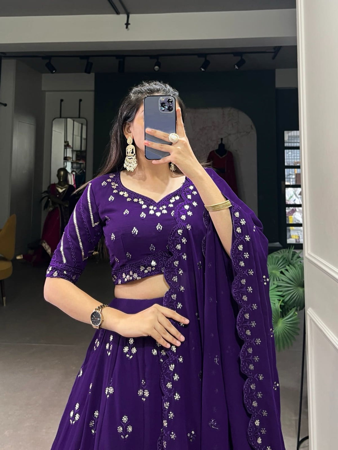 Purple lehenga