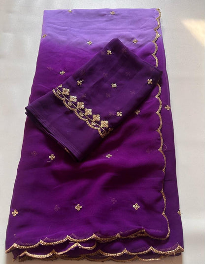 Dual Shade party wear saree