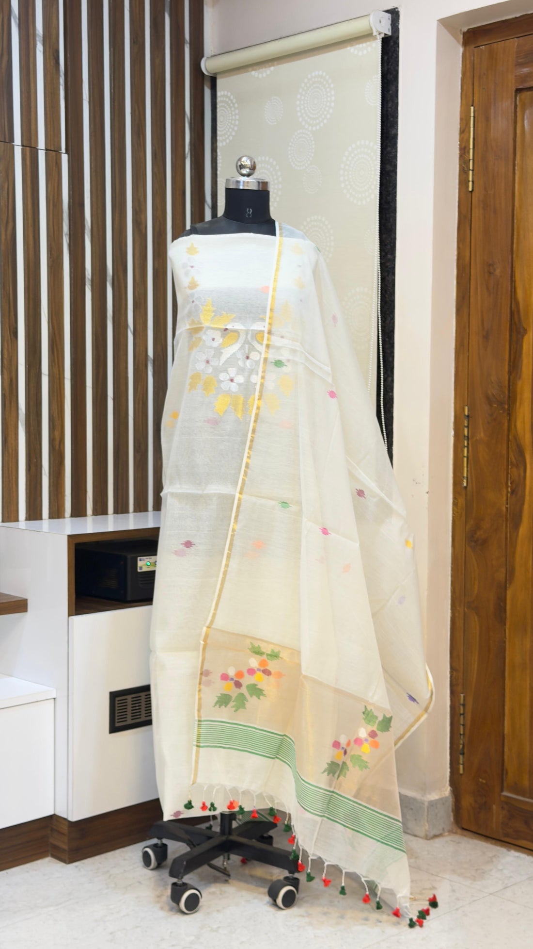 Handloom Muslin Jamdhani Dress materials