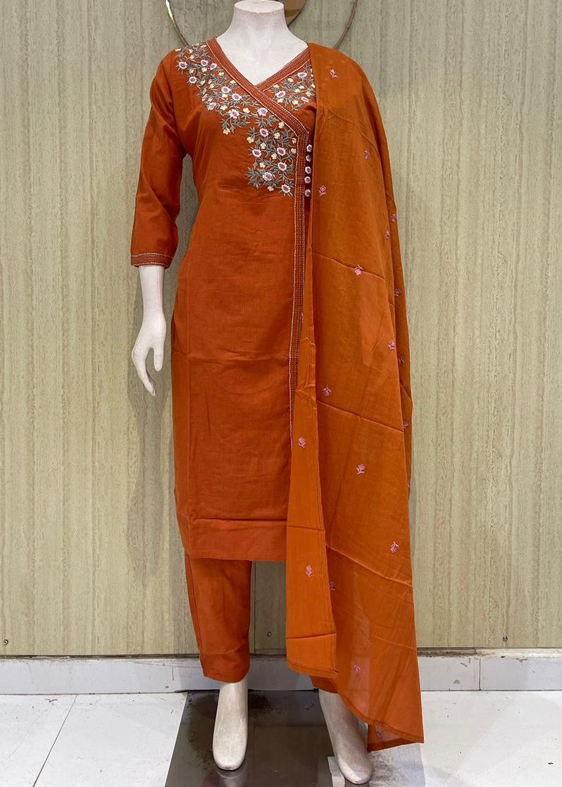 V Neck Cotton 3piece set
