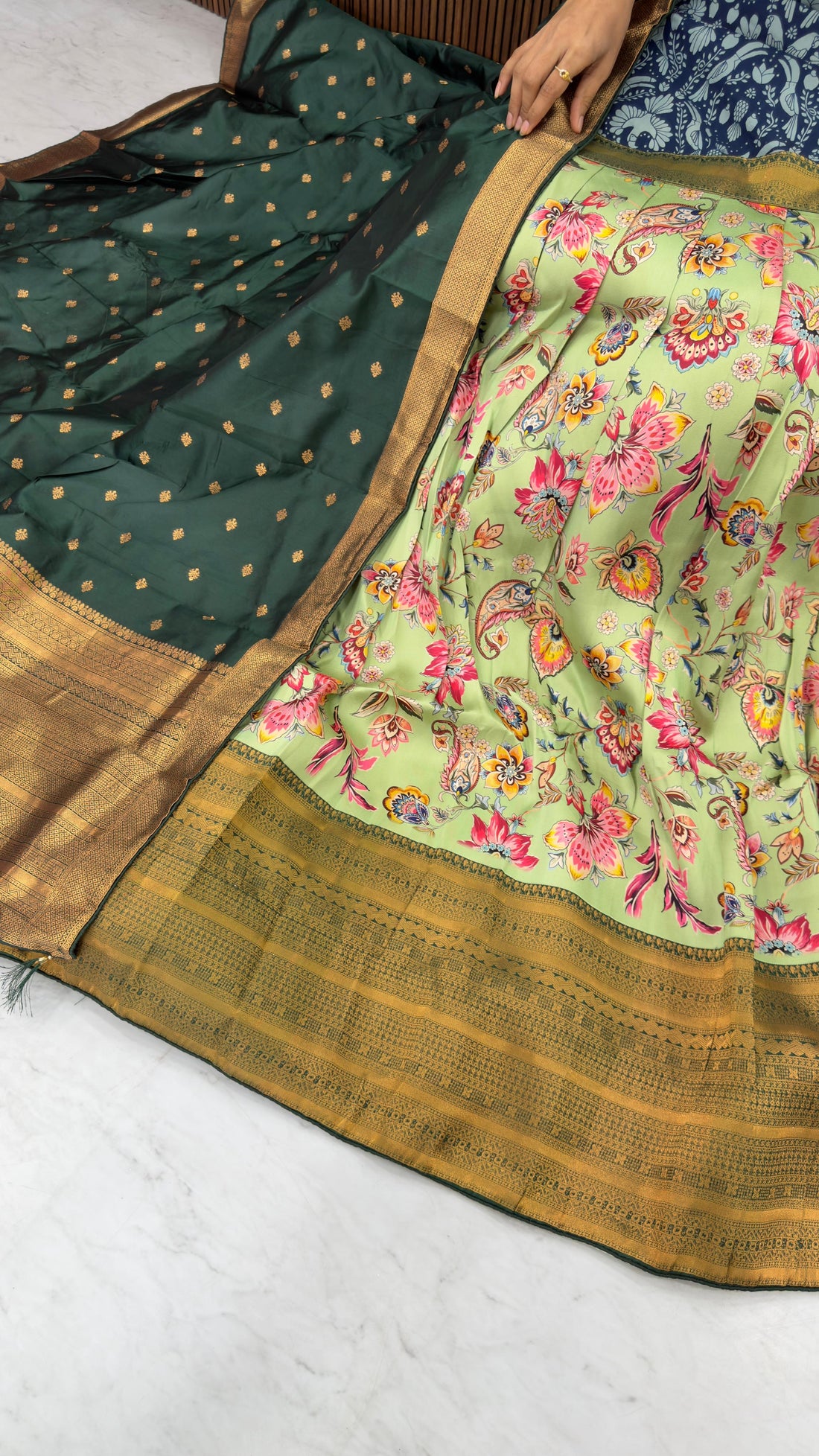 Kalamkari Banarasi Lehenga