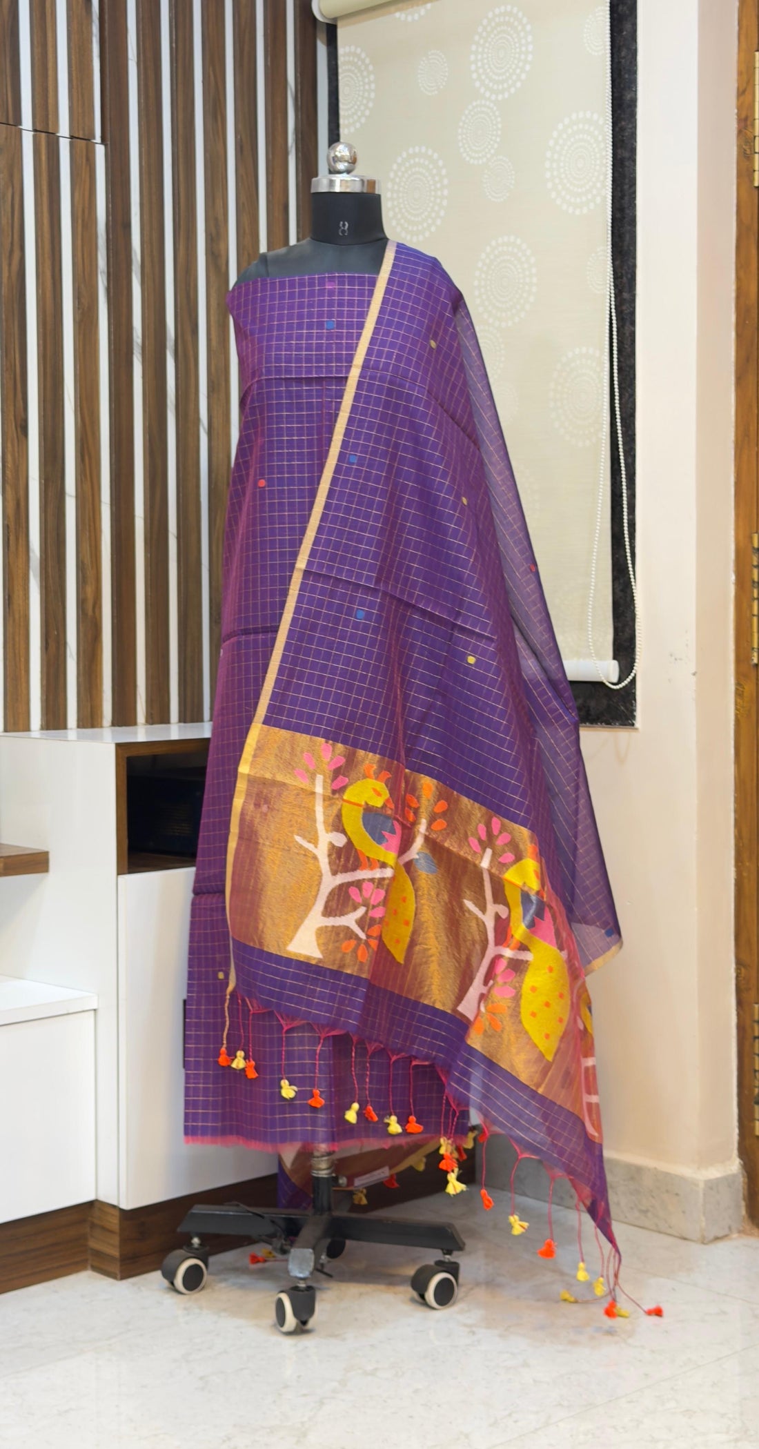 Handloom Muslin Jamdhani Dress materials