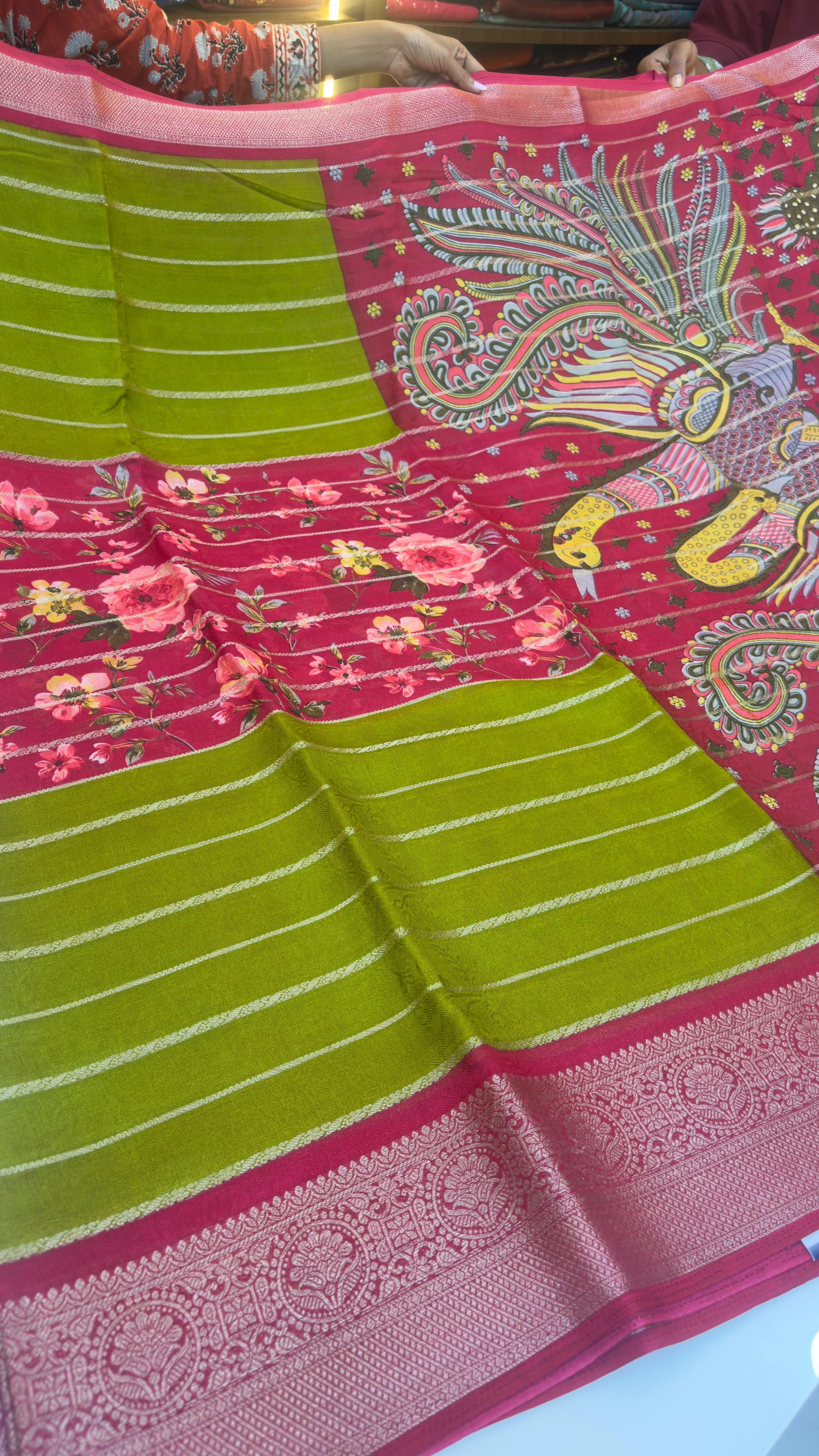 Center  desgin sarees