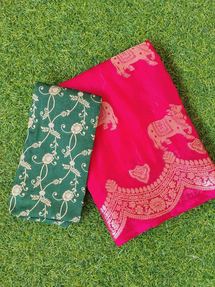 Pichwai Design Banarasi Georgette Saree