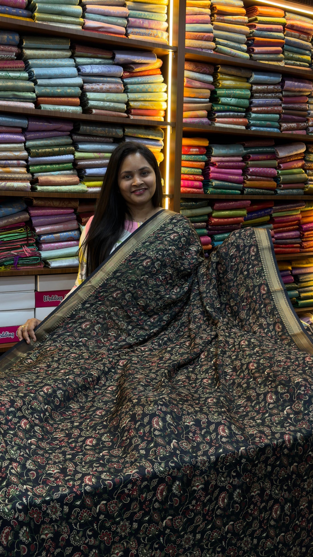 Kalamkari marshmallow sarees