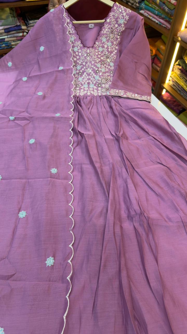 Mul Chanderi 3 piece set