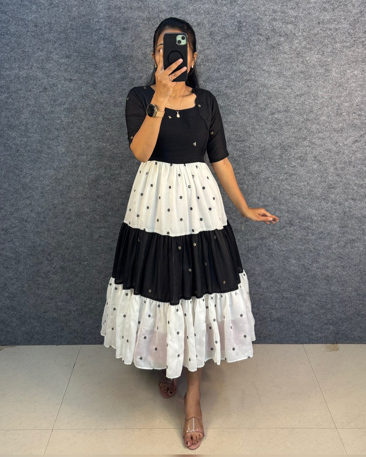 Multi Color designer frock