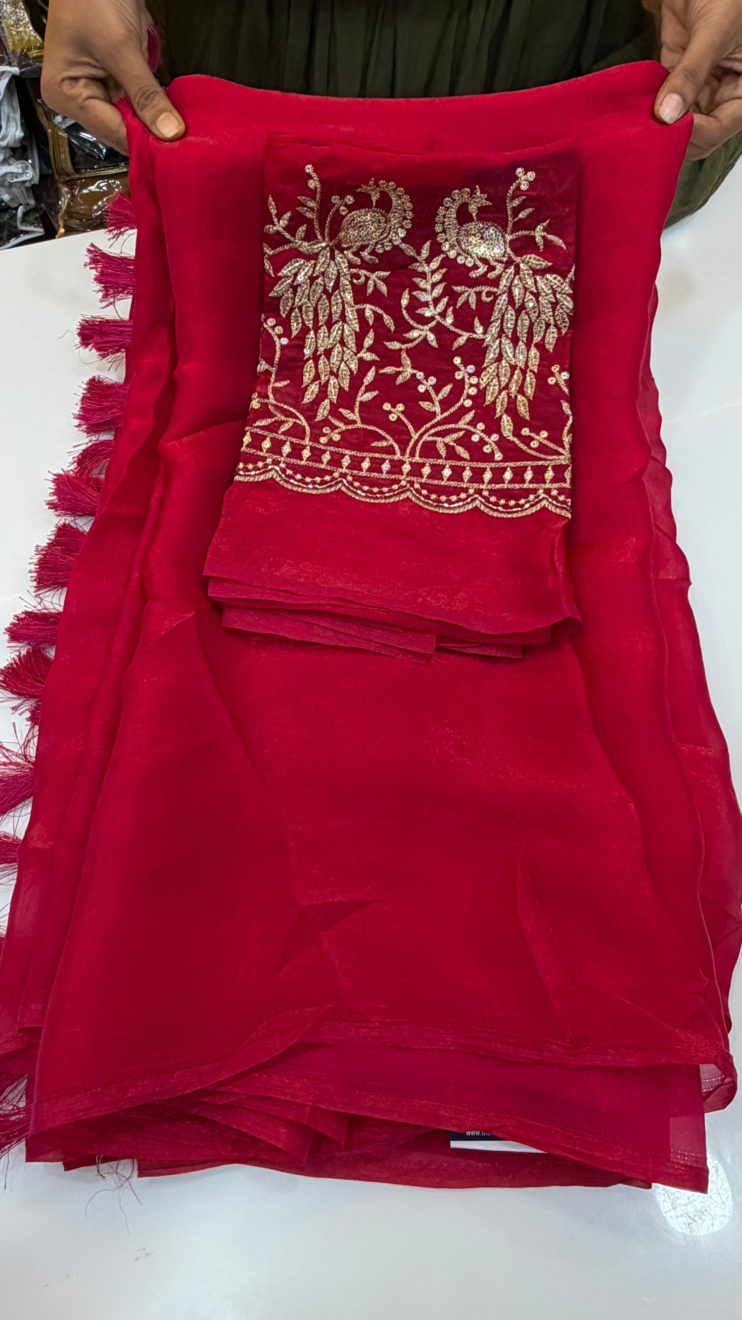 Space silk party saree