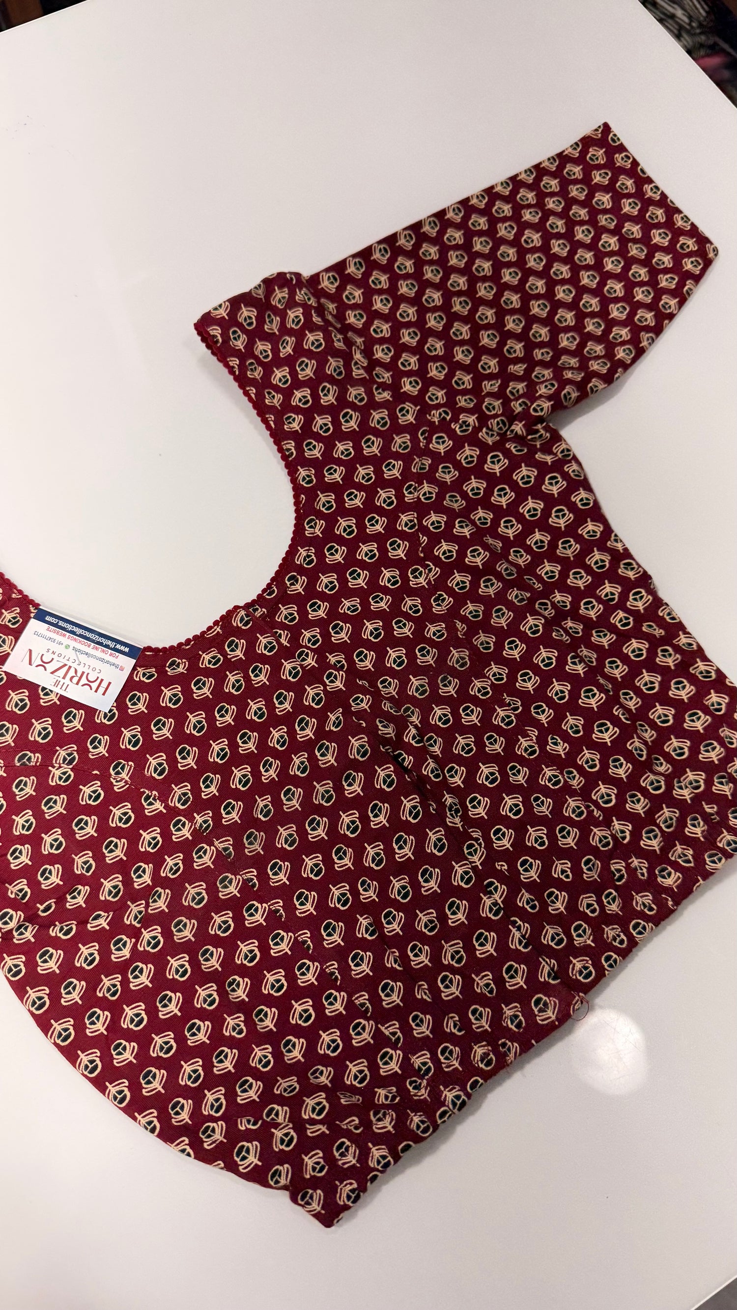 Kalamkari stretchable blouse suitable till 42 dress size