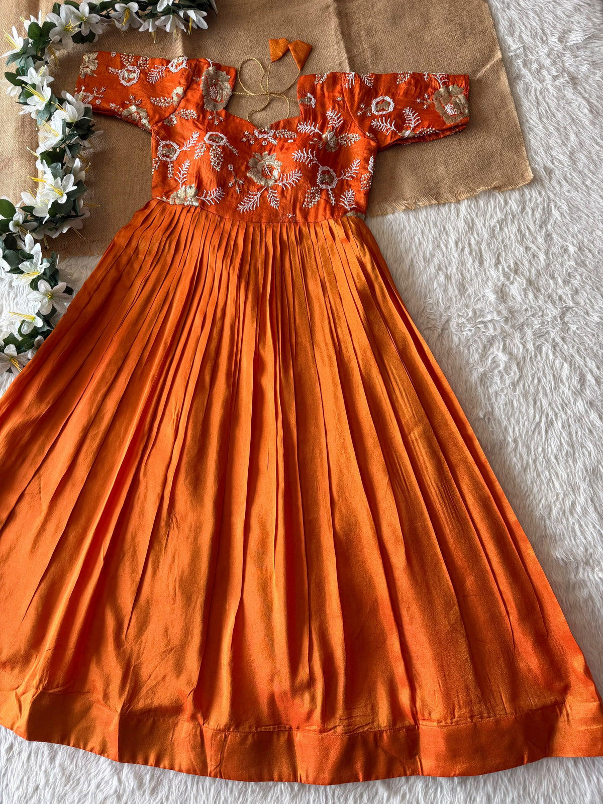 Party wear maggam work gown(NON-STORE)