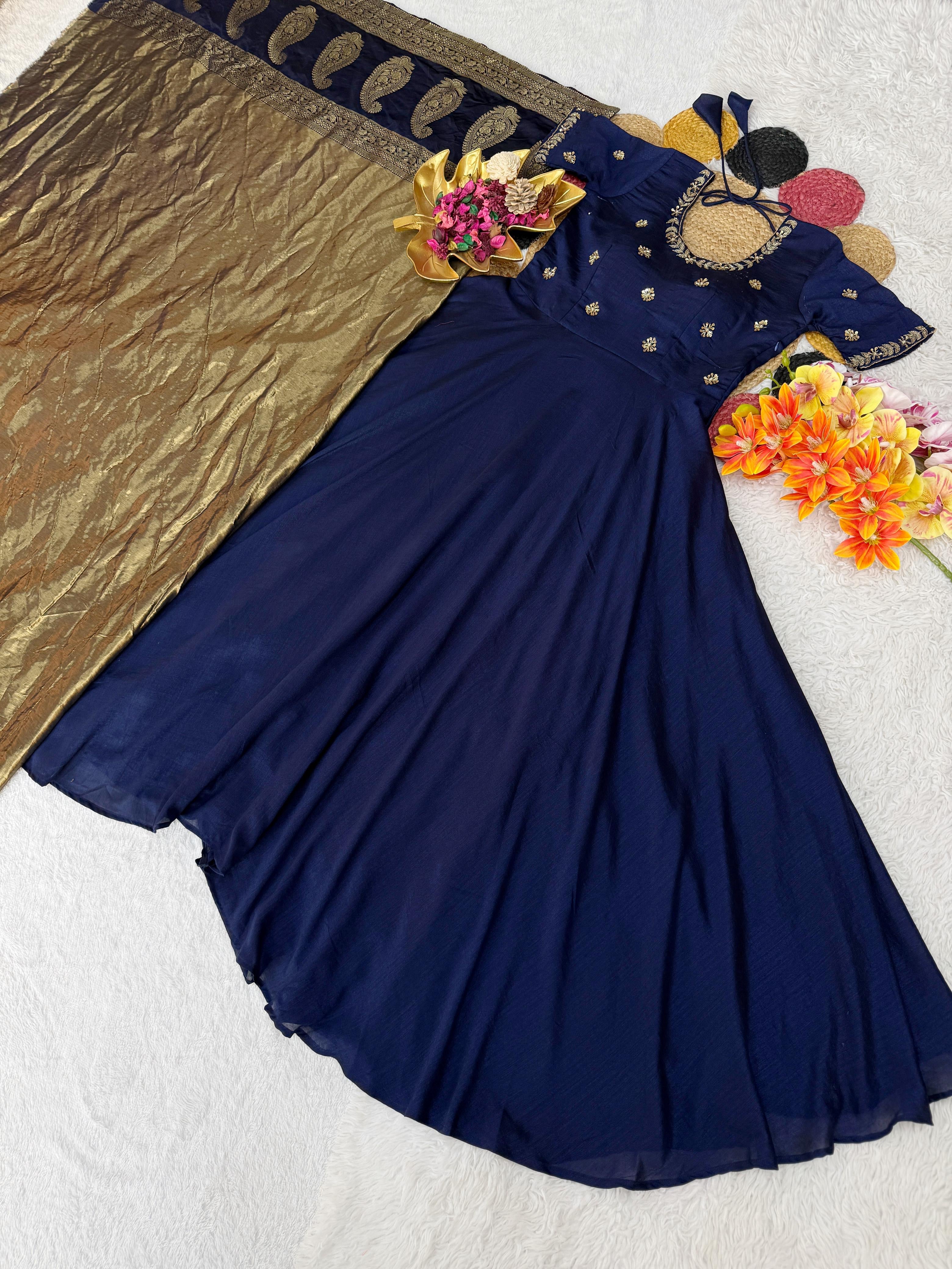 Long gown with duppata