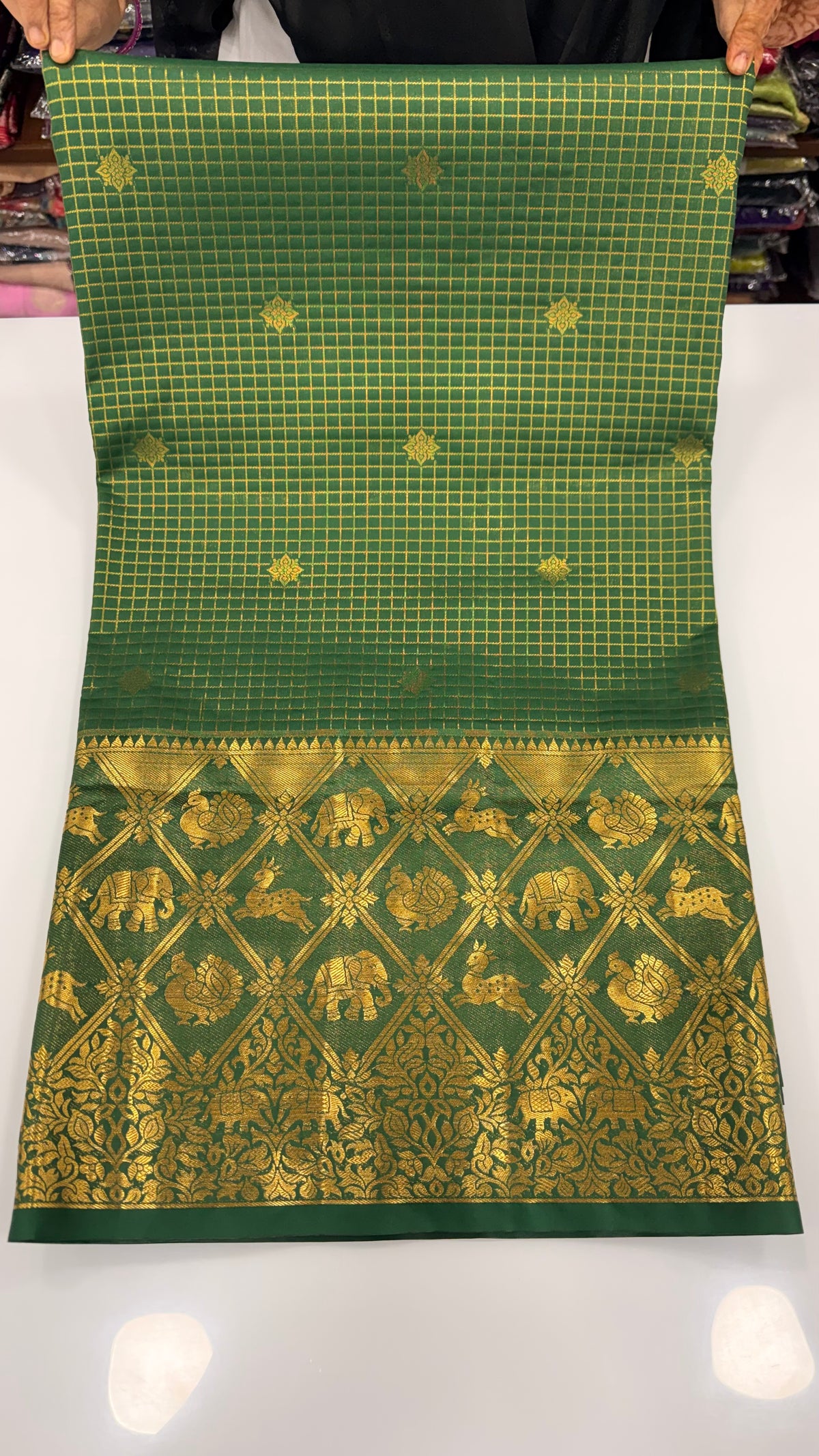 Bridal meenakari Pattu saree