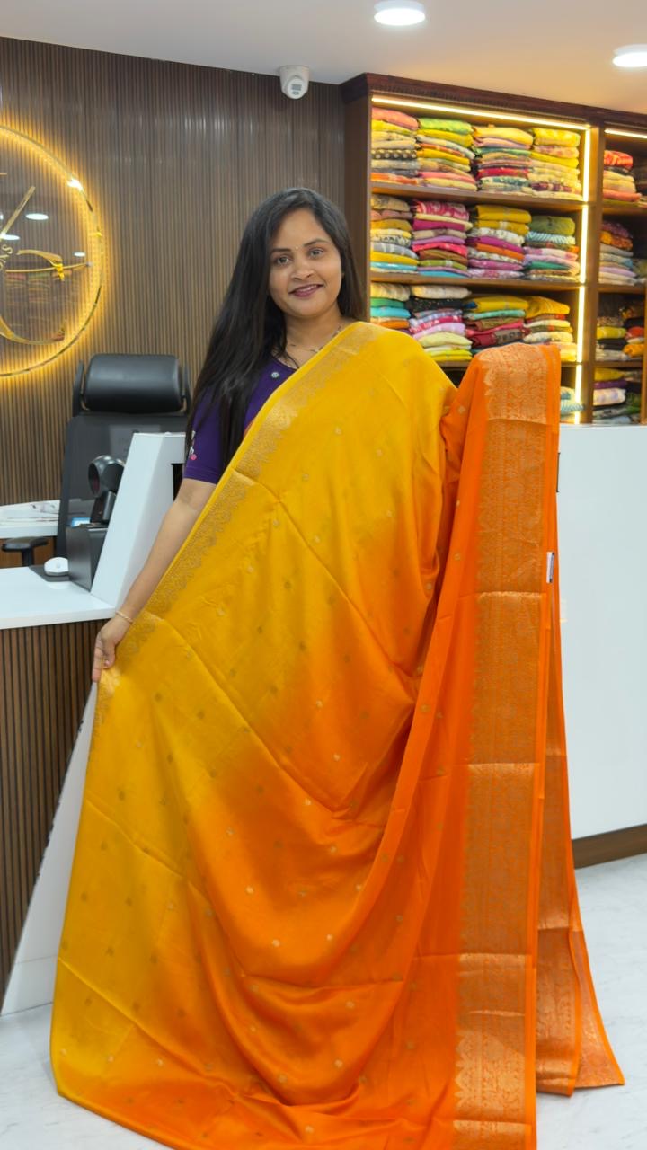 Triple shaded light weight fancy sarees