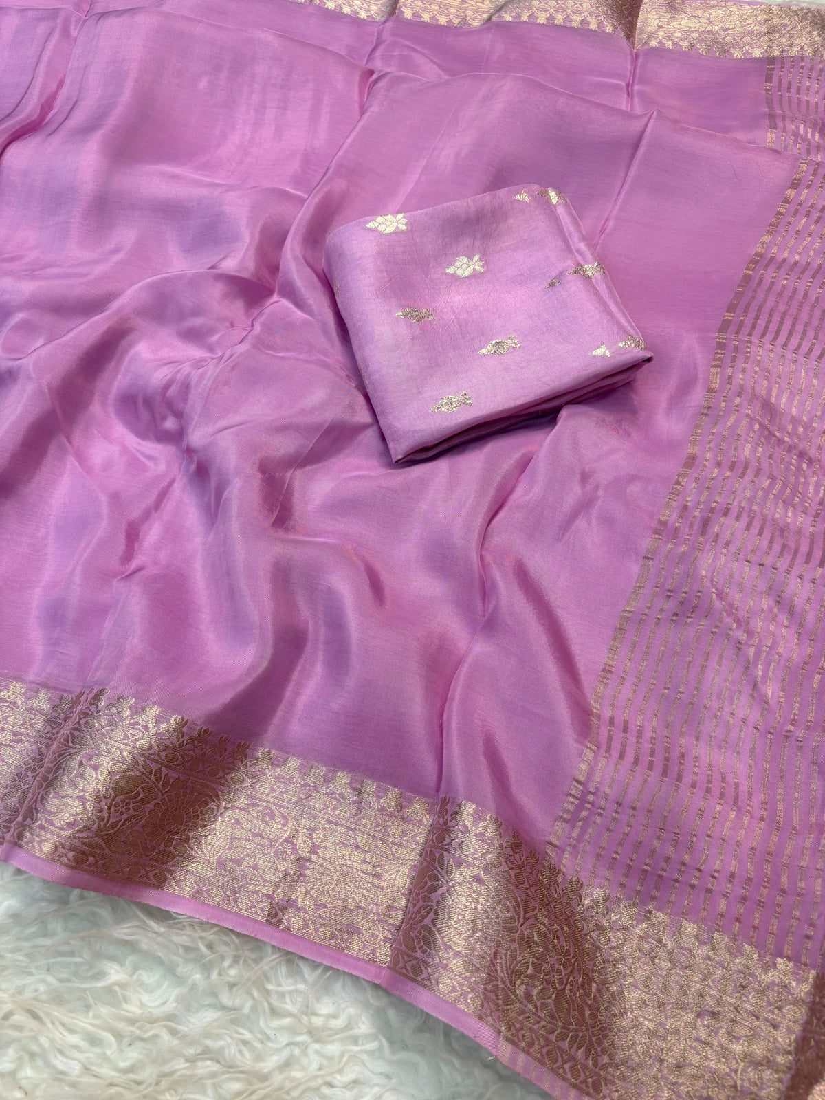 Pure viscose Mysore crepe saree(NON-STORE)
