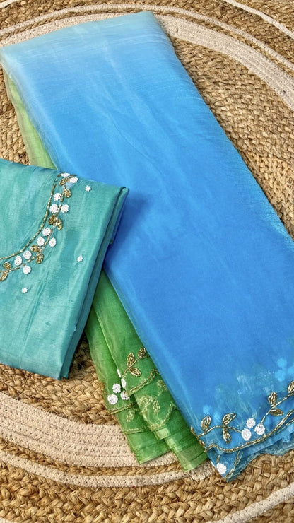 Triple Shaded Party Wear Sarees