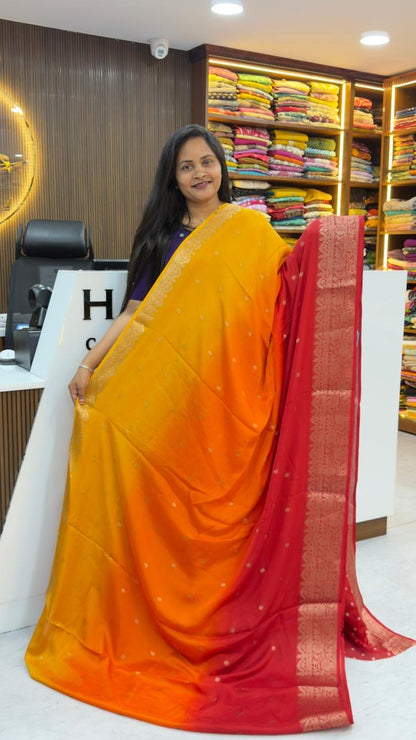Triple shaded light weight fancy sarees