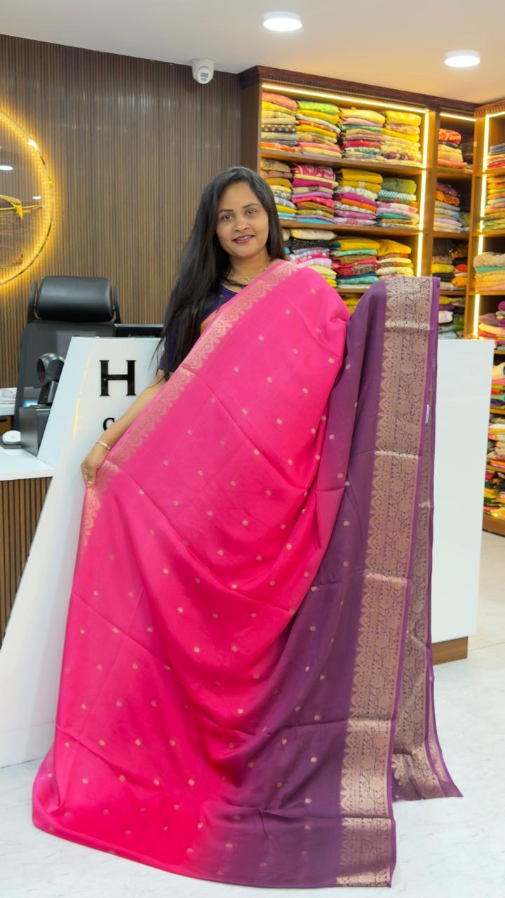Triple shaded light weight fancy sarees