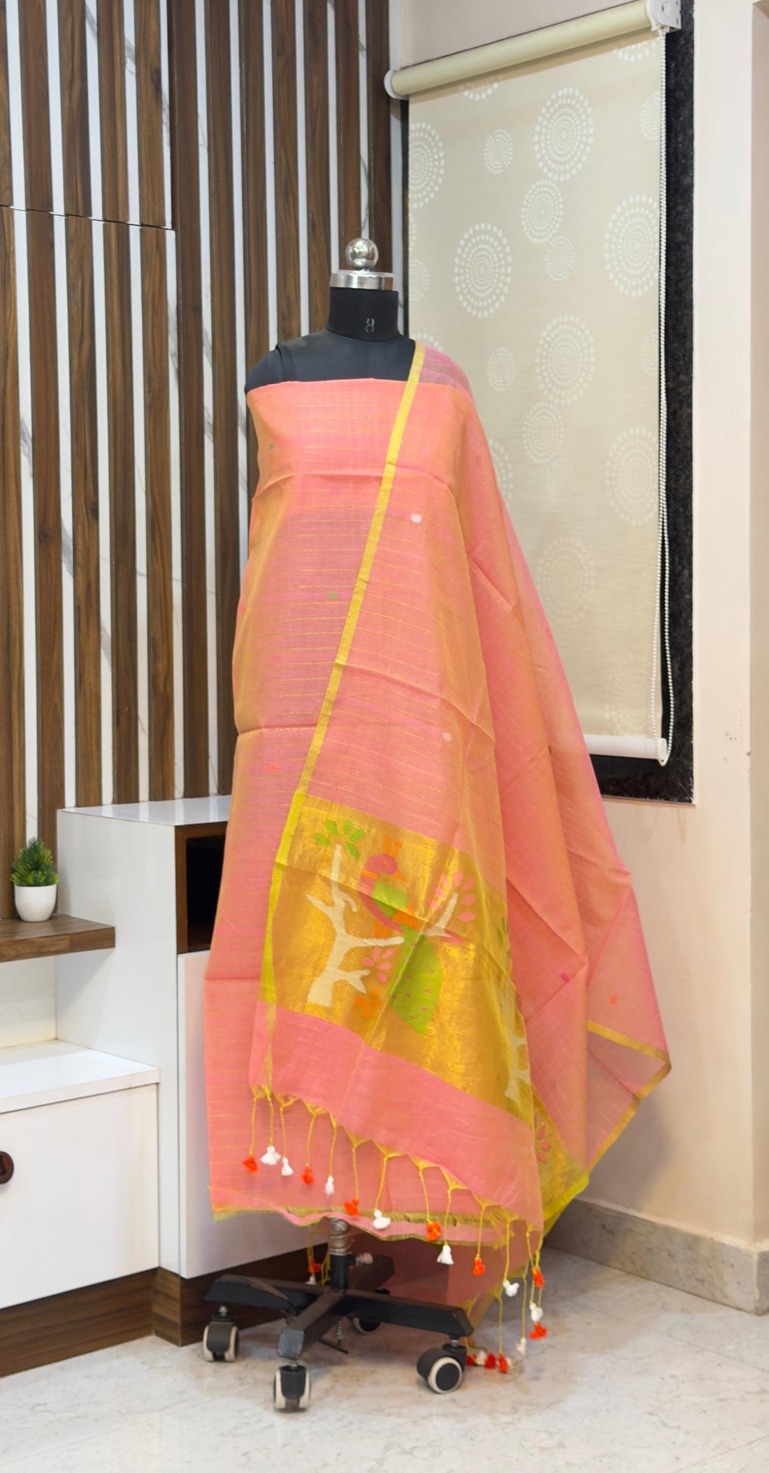 Handloom Muslin Jamdhani Dress materials