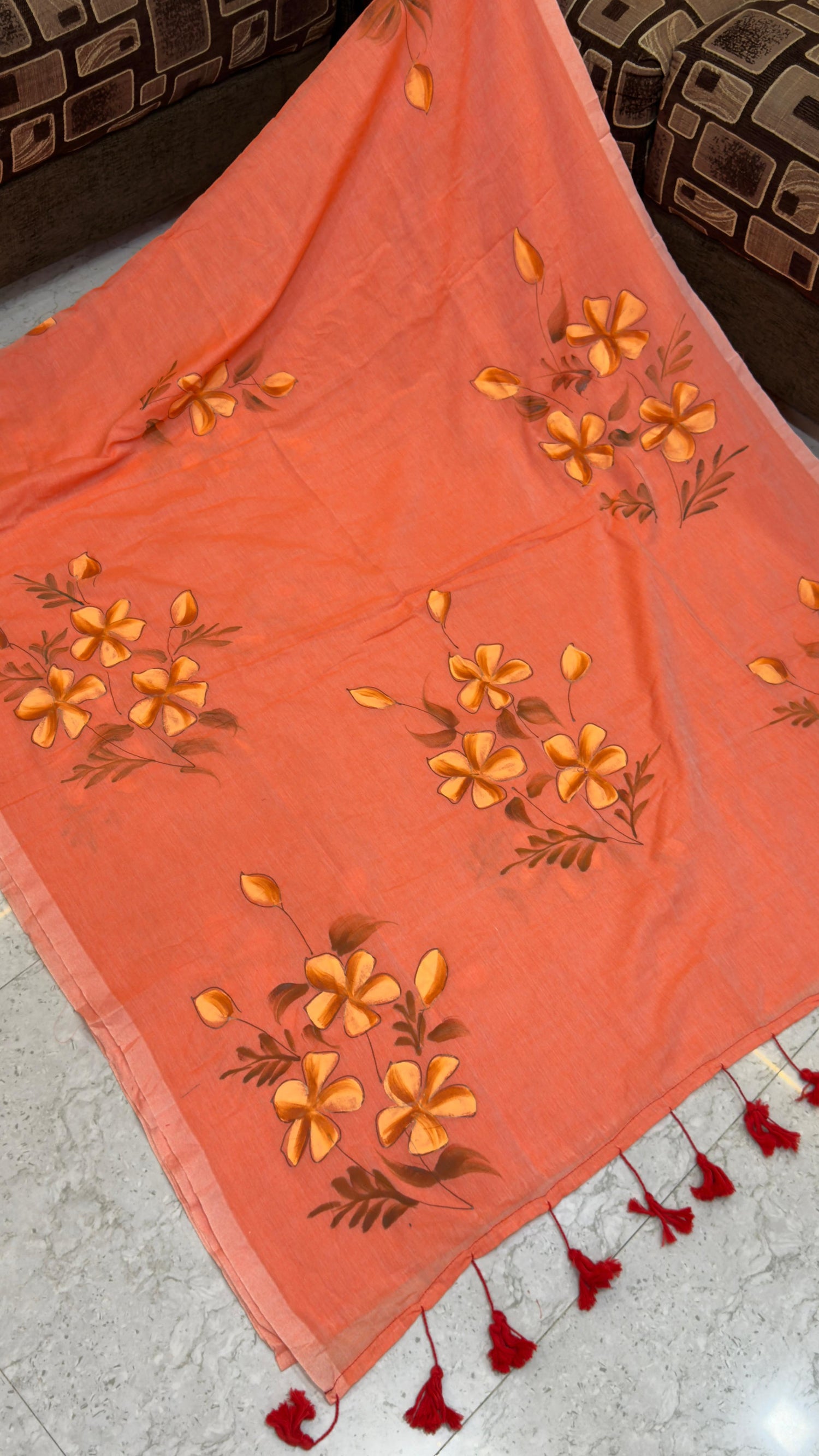 Hand paint Mul cotton