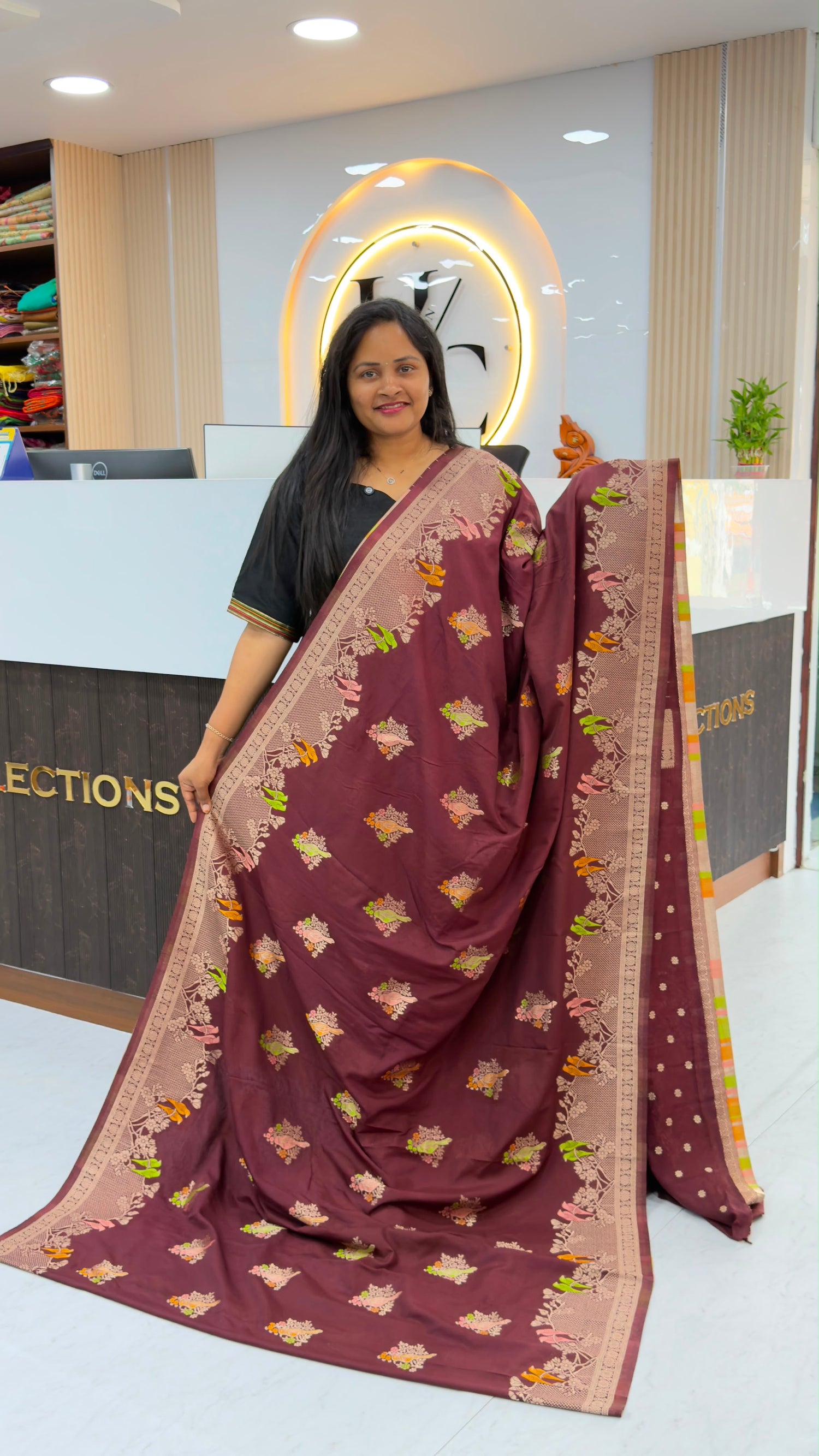 Banarasi Georgette with Meenakari design