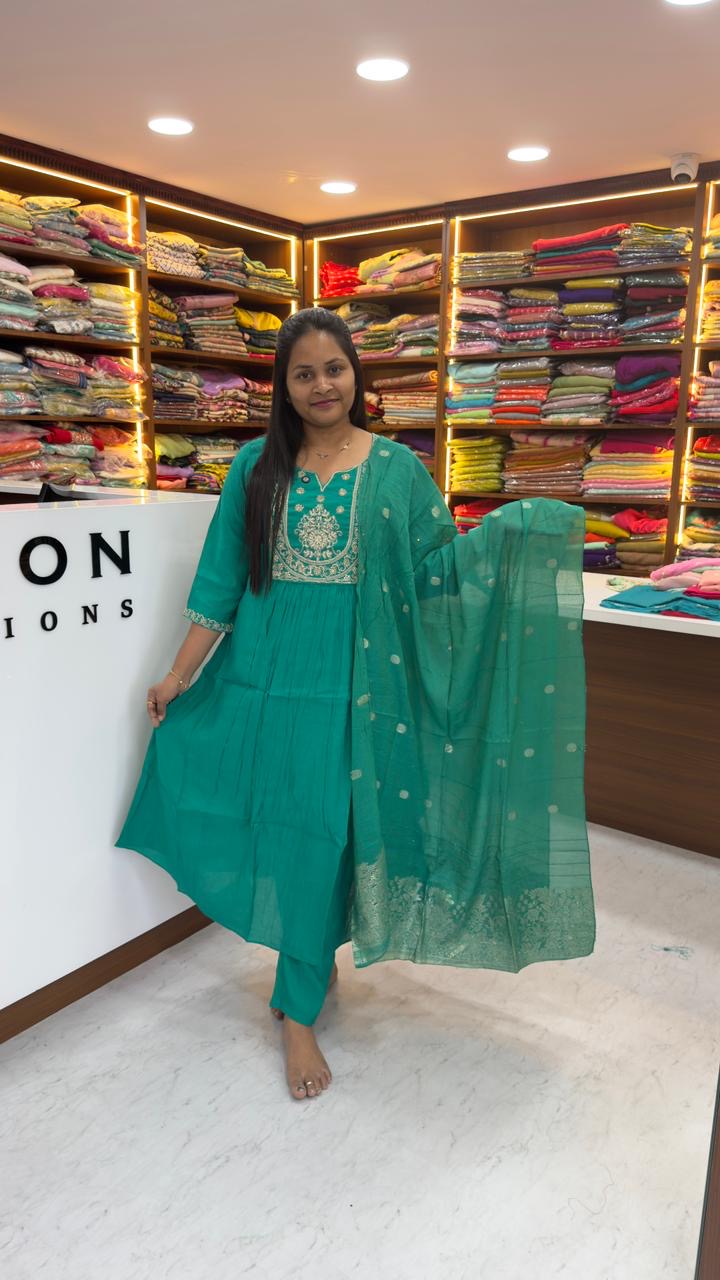 Mal chanderi party wear set