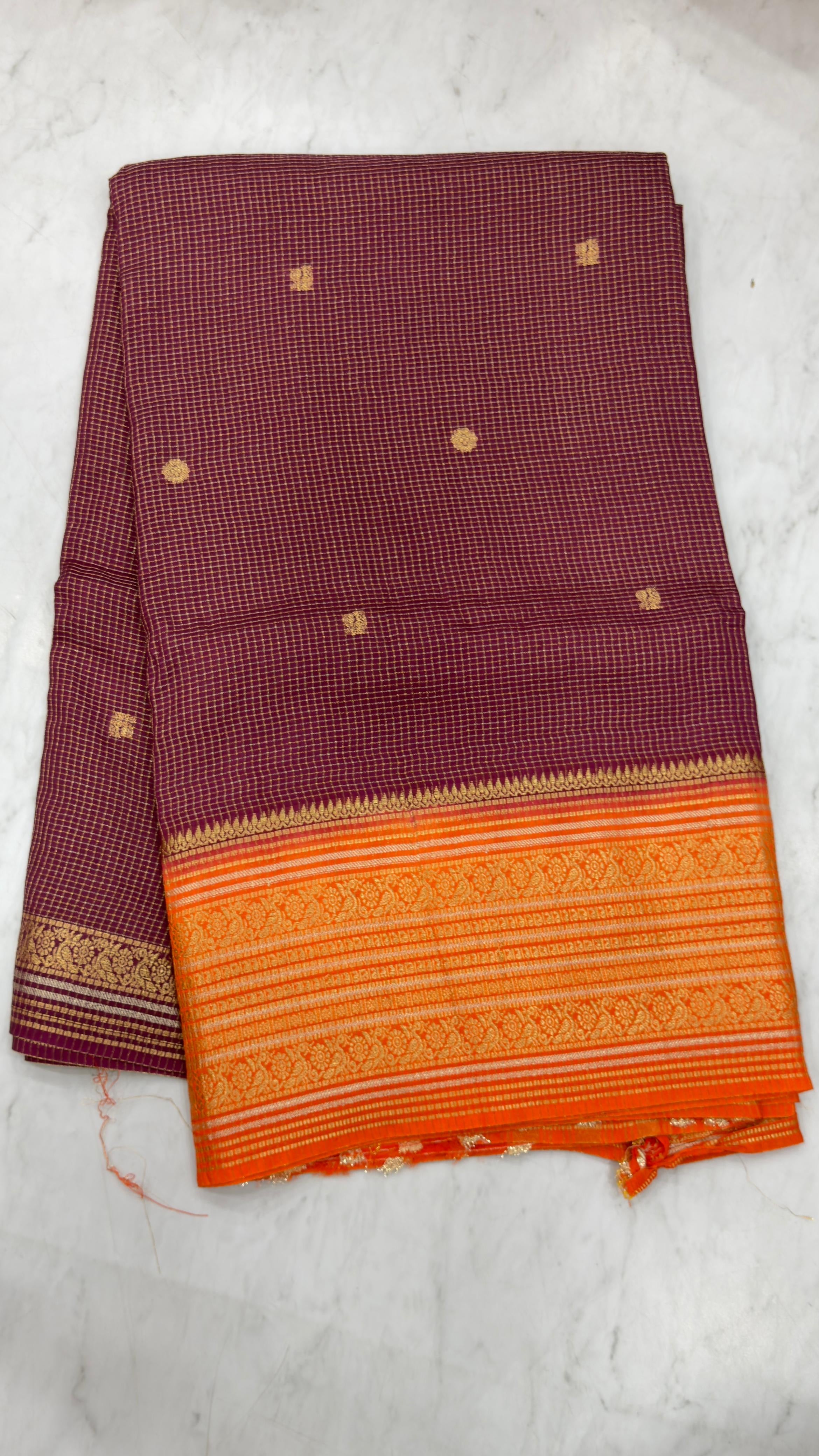 Banarasi vintage chexs sarees