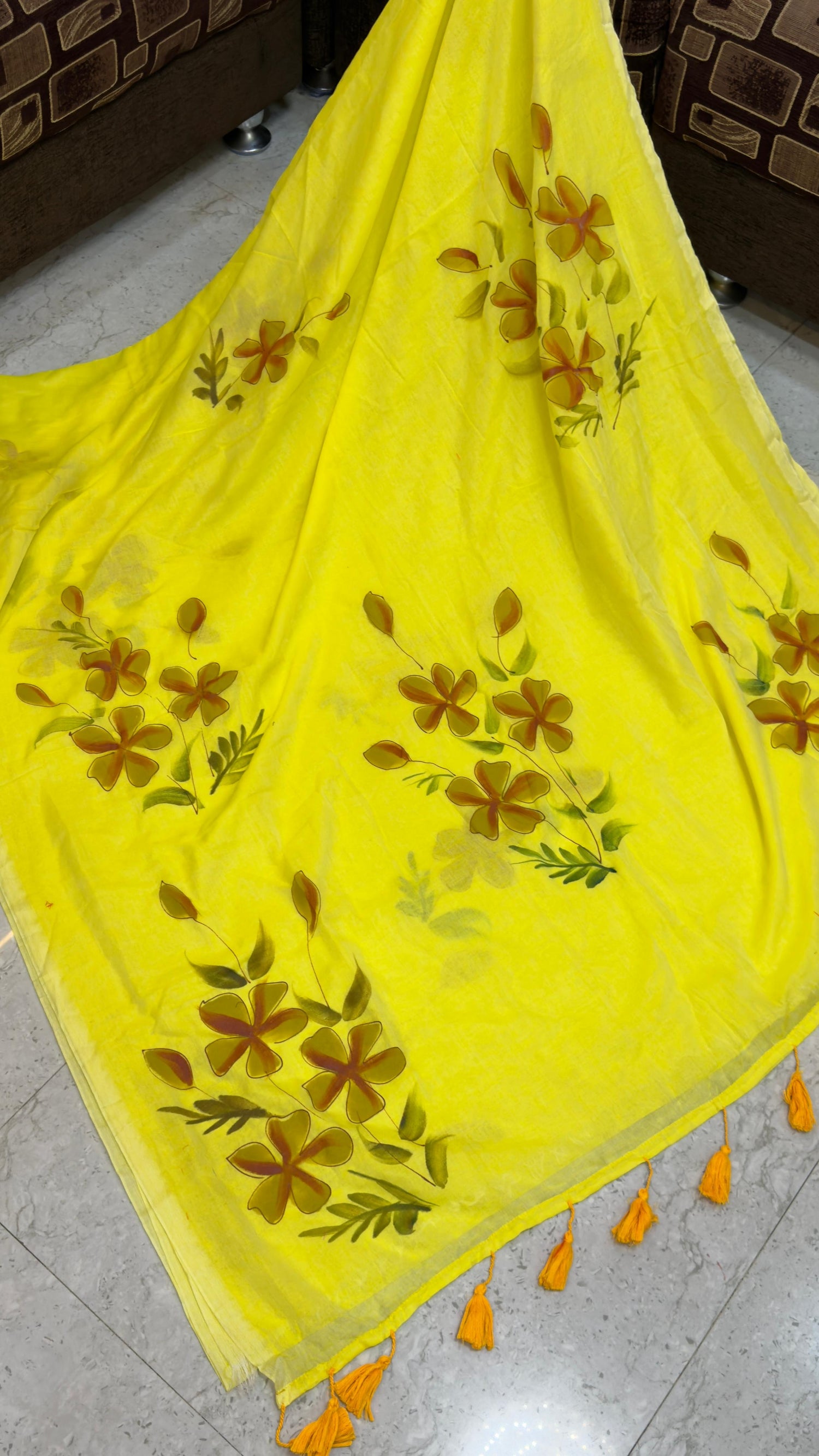 Hand paint Mul cotton