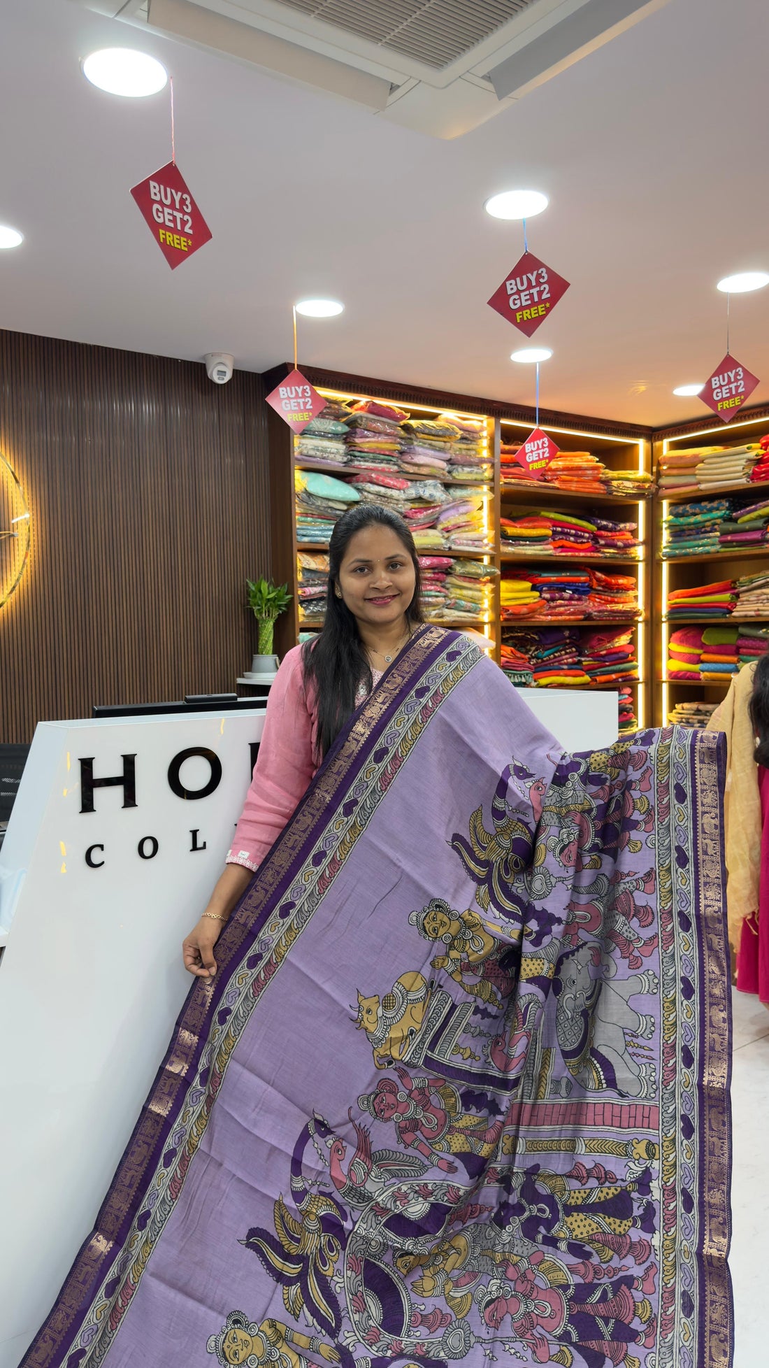 Maheshwari silk saree in mangalagiri style