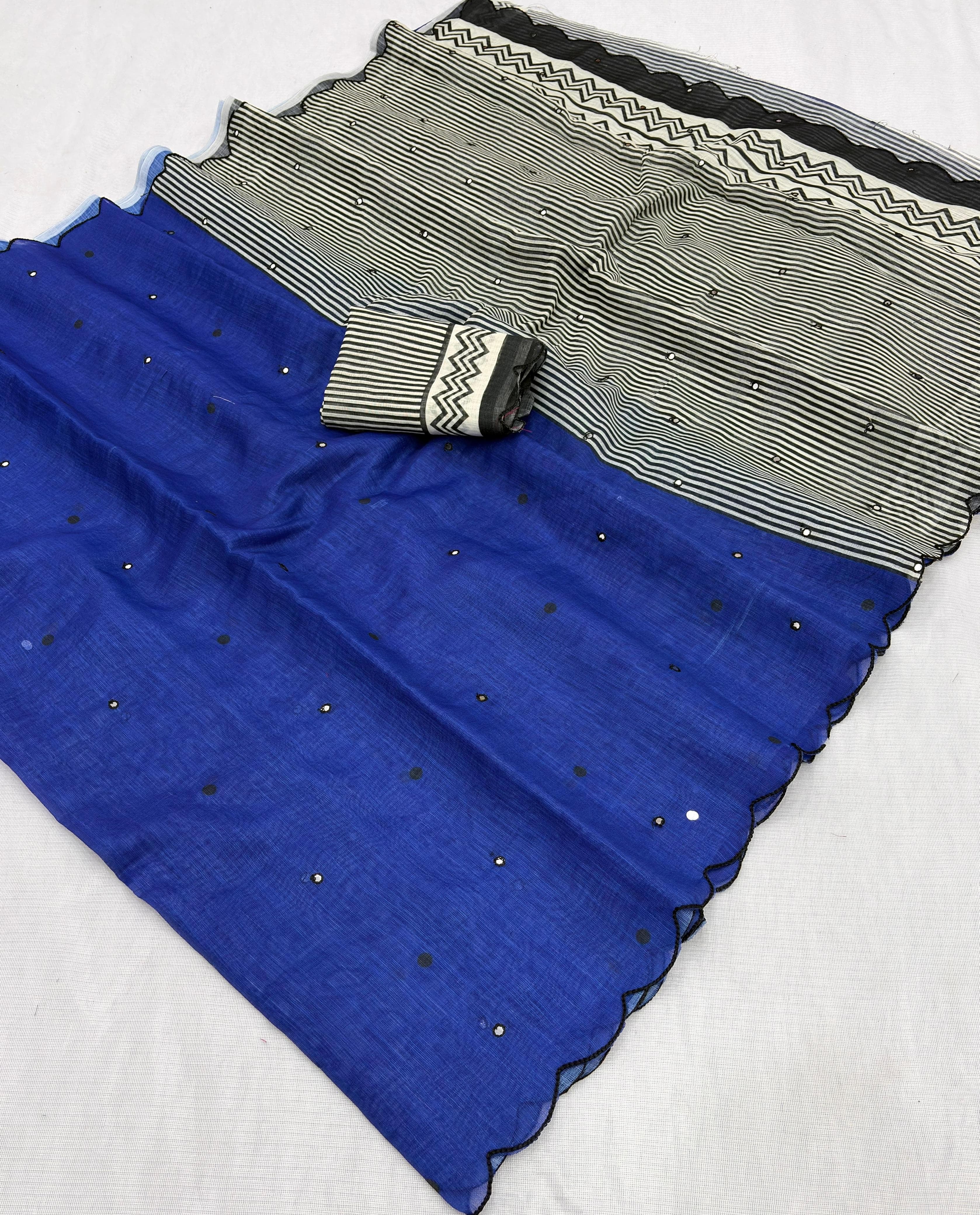 Soft linen digital printed saree