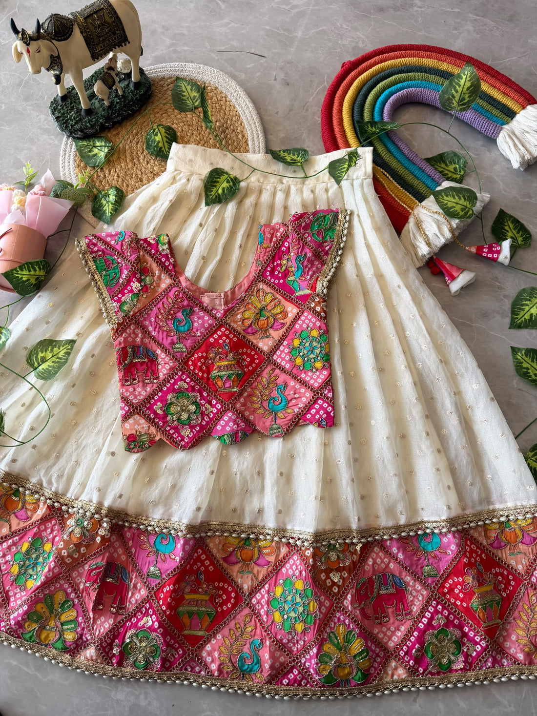 BANDHEJ THEME KIDS LEHENGA (NON-STORE)