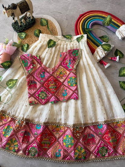 BANDHEJ THEME KIDS LEHENGA (NON-STORE)