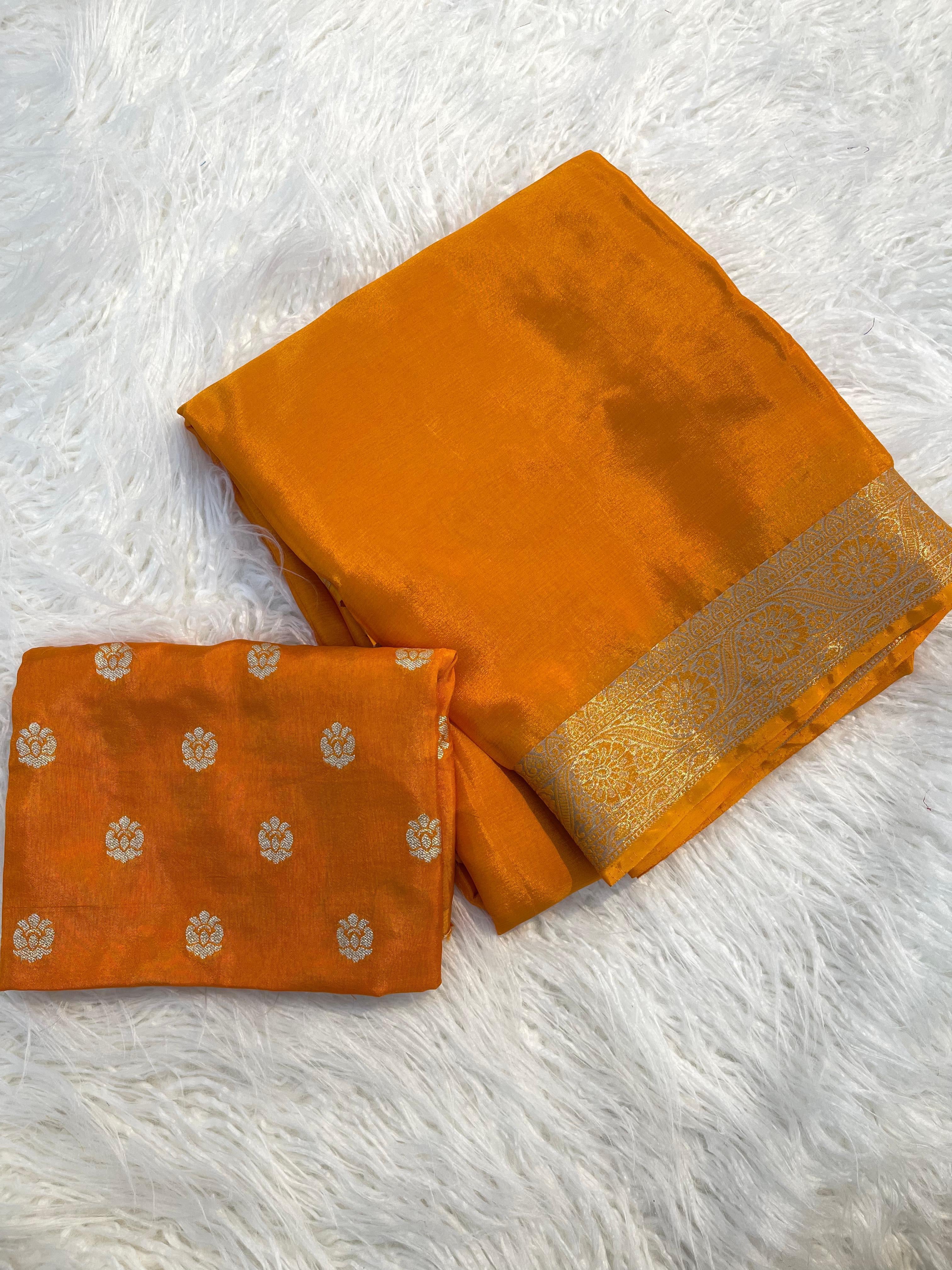 Chinnon Saree with rich shading effect.