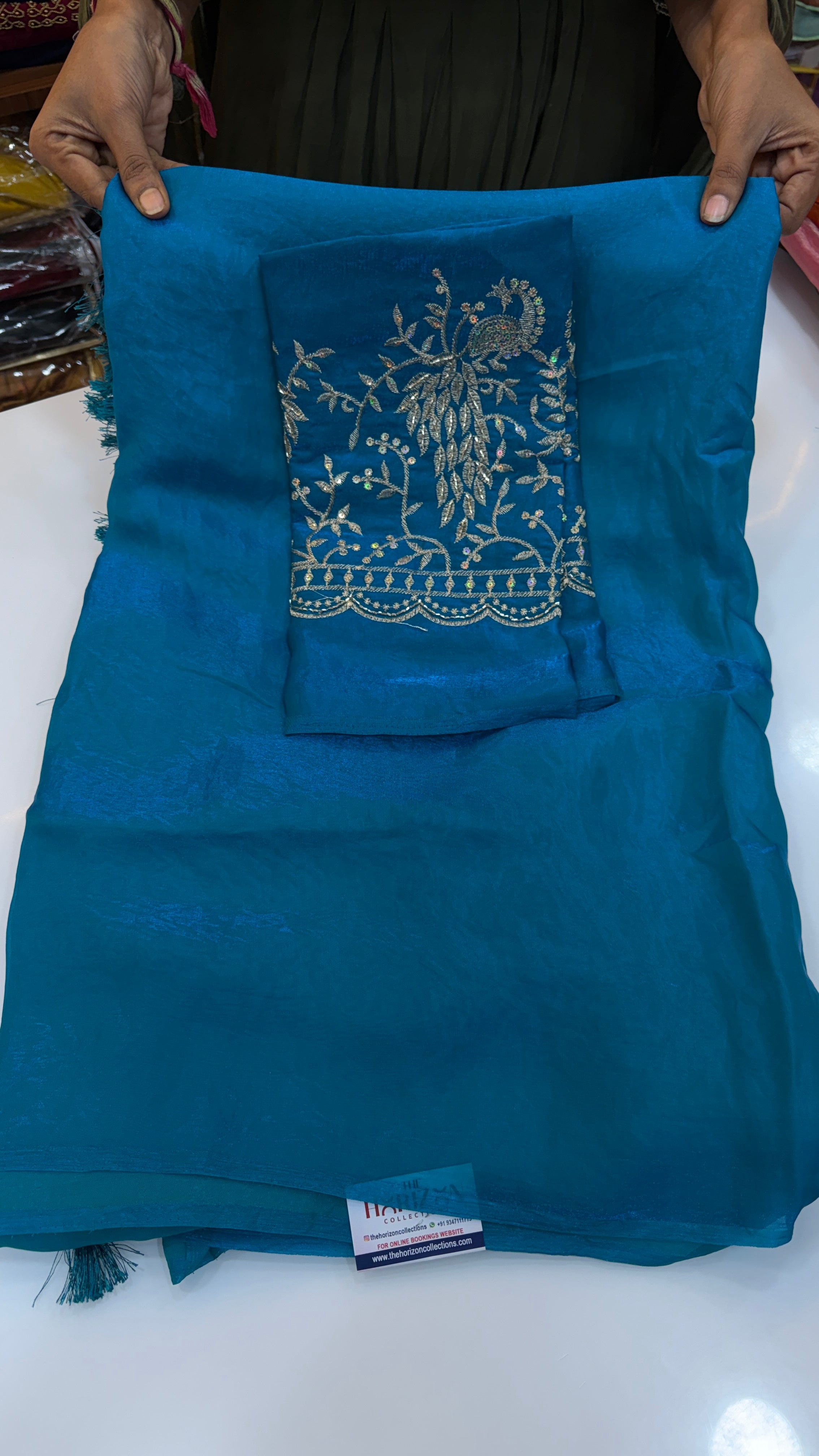 Space silk party saree