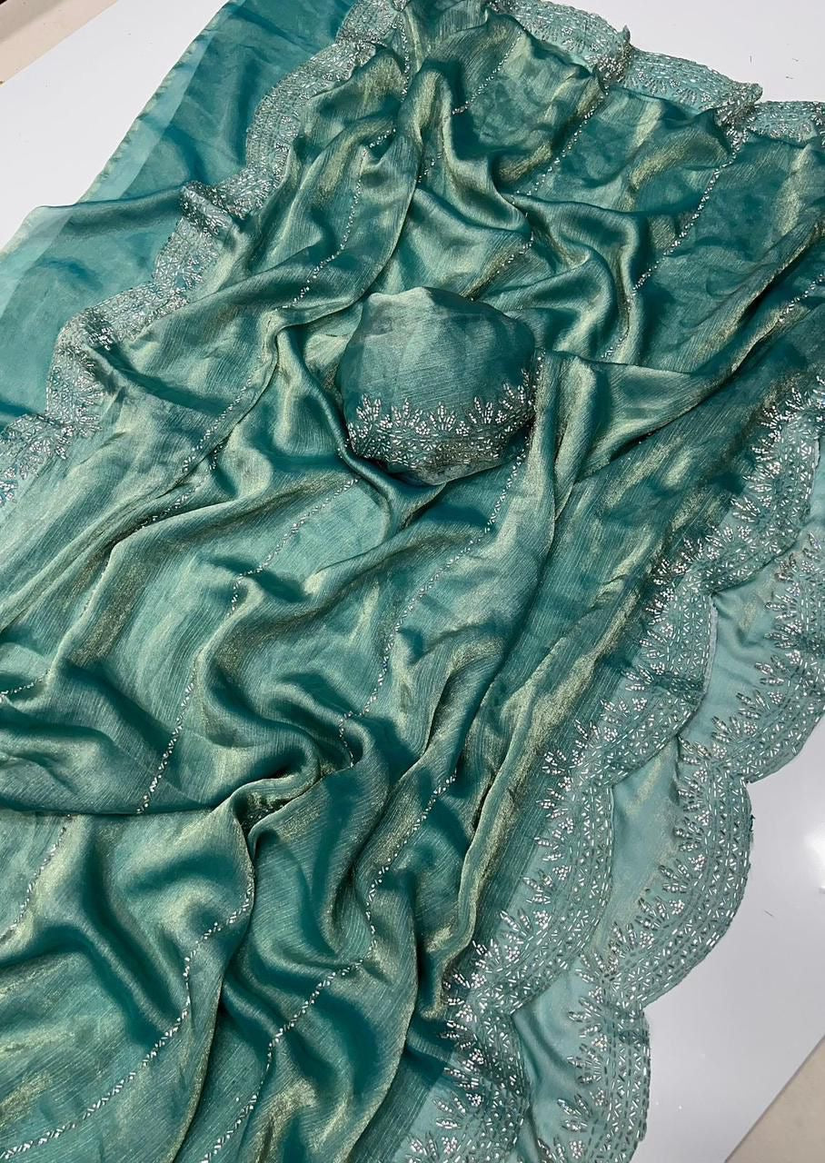 Fendy chiffon saree