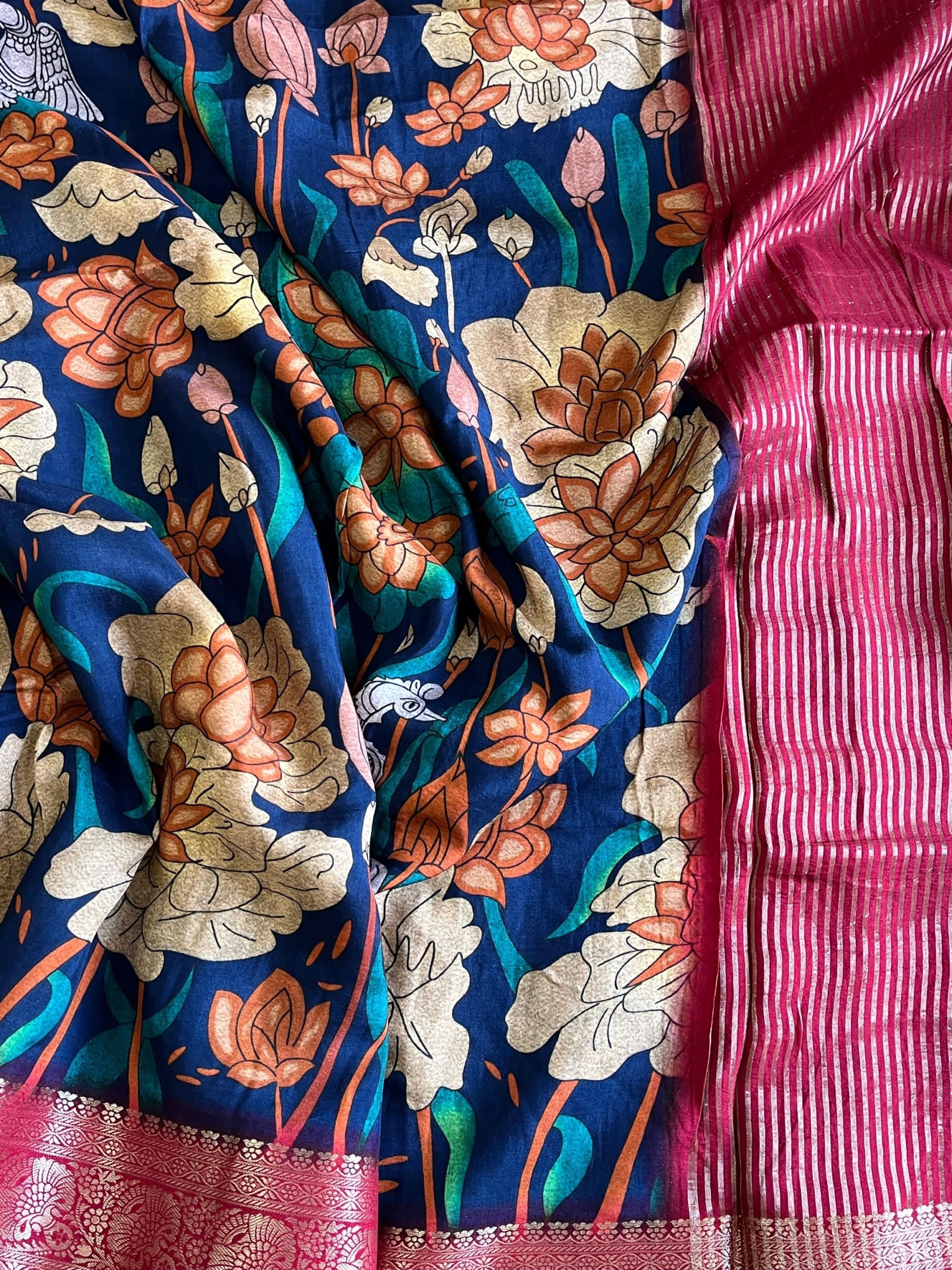 Kalamkari printed saree