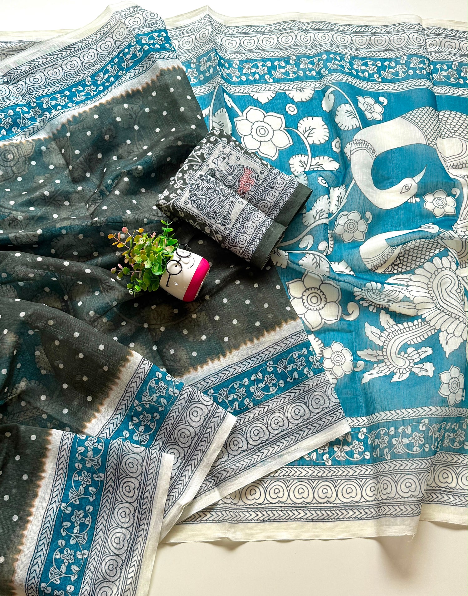 Soft Cotton Linen With Beautiful Floral Digital Print(NON-STORE)