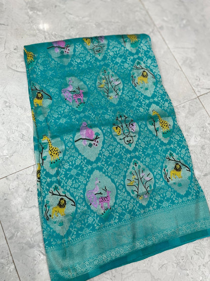 Premium quality Jungle theme Saree